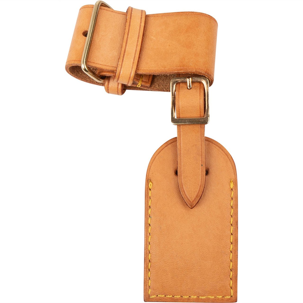 Louis Vuitton Louis Vuitton Vachetta Leather Luggage Tag Set Neutraal