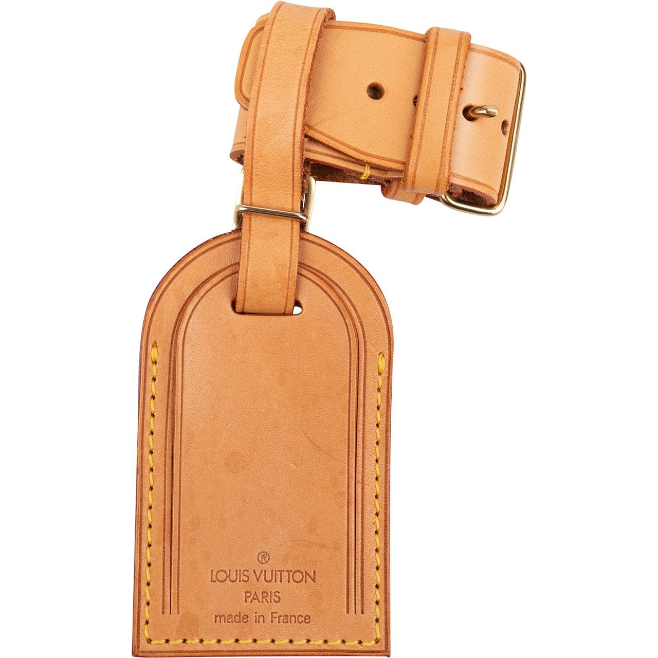 Louis Vuitton Louis Vuitton Vachetta Leather Luggage Tag Set Neutraal
