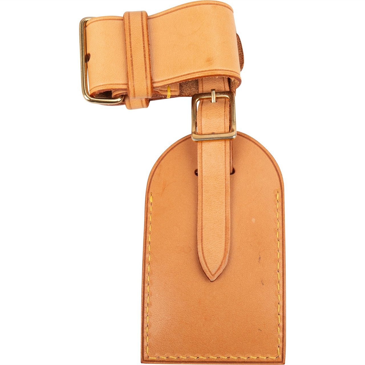 Louis Vuitton Louis Vuitton Vachetta Leather Luggage Tag Set Neutraal