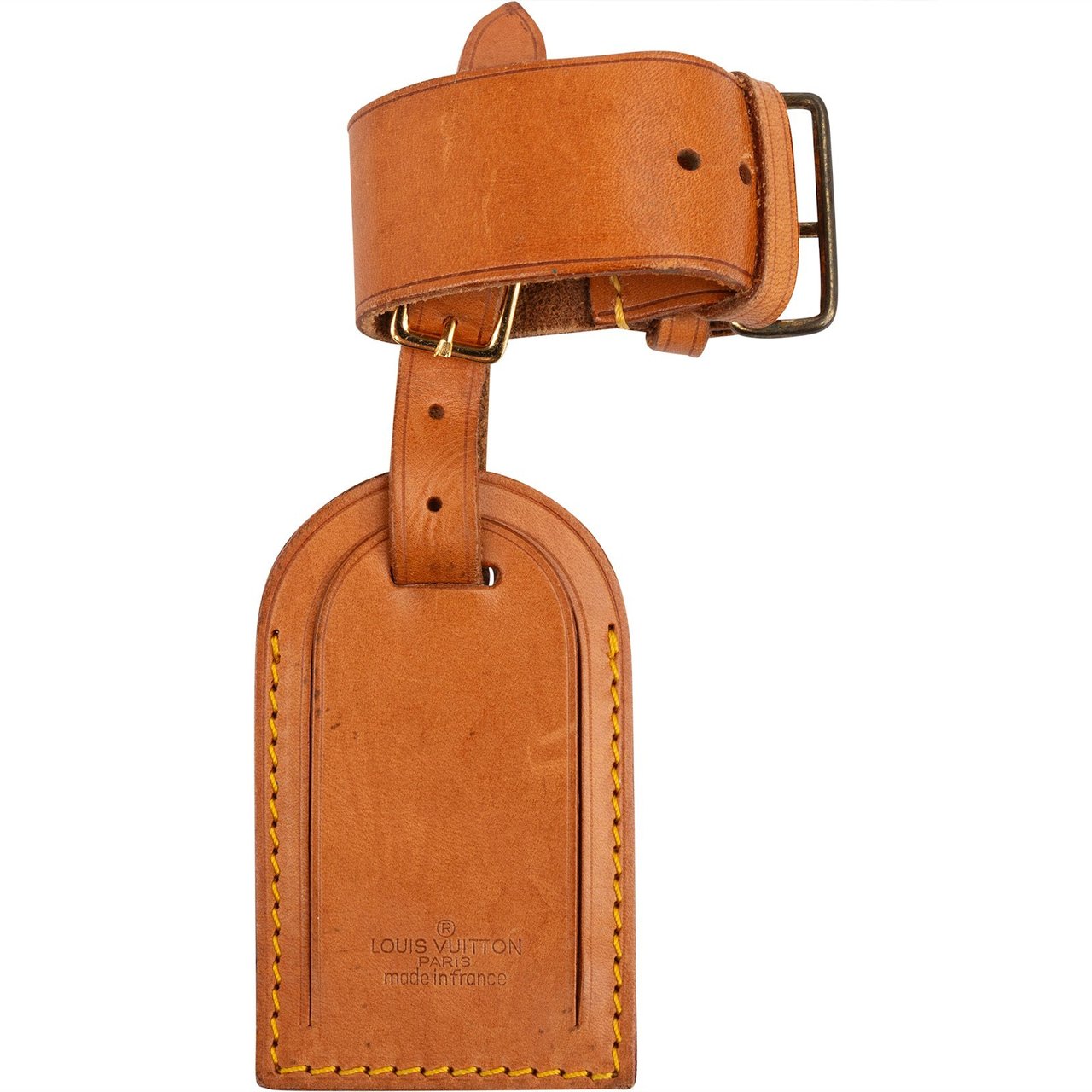 Louis Vuitton Louis Vuitton Vachetta Leather Luggage Tag Set Bruin