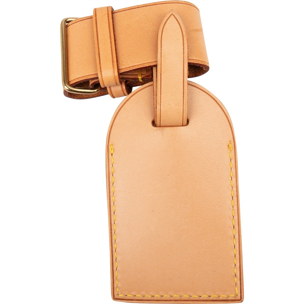 Louis Vuitton Vachetta Leather Luggage Tag Set (H.T.) Neutraal