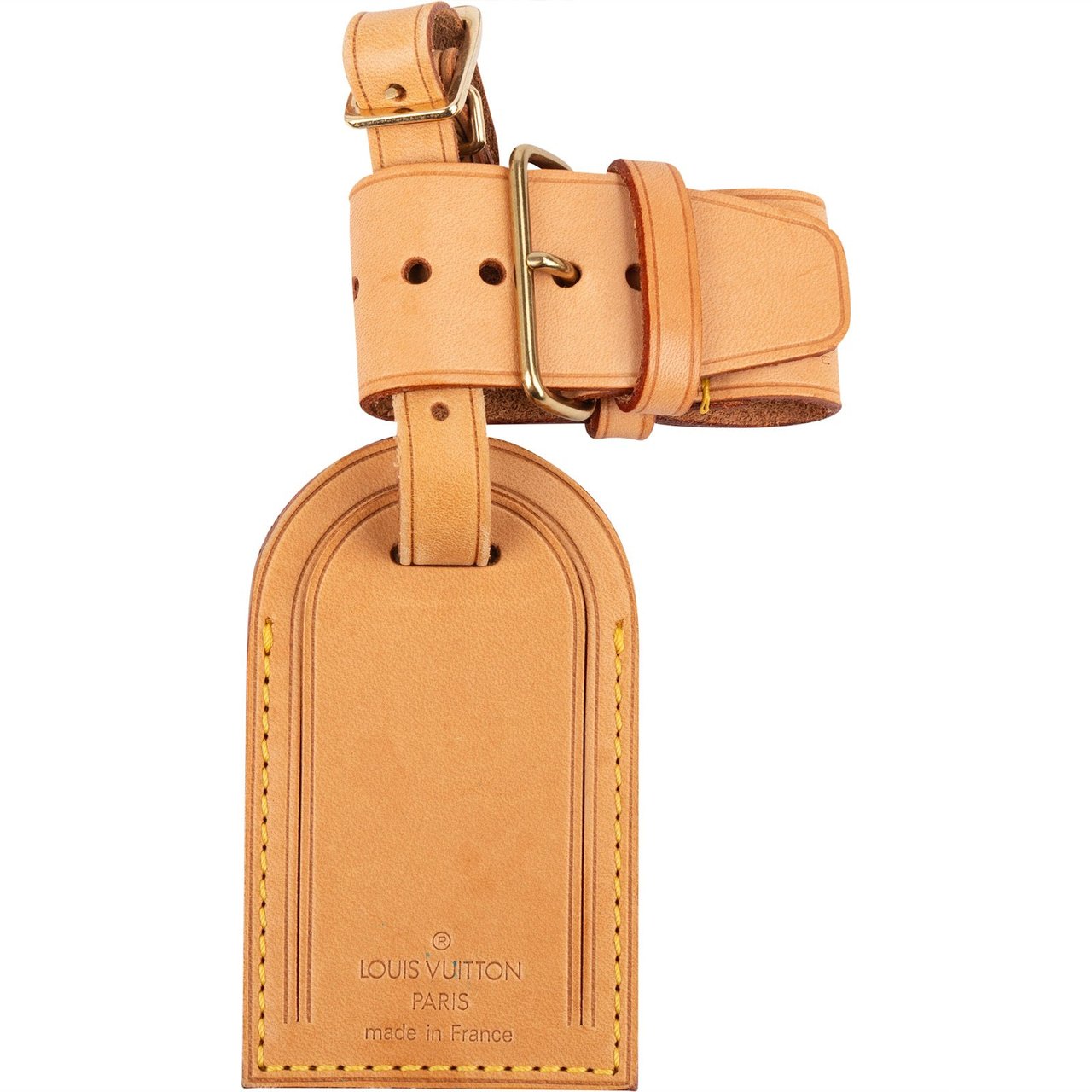 Louis Vuitton Louis Vuitton Vachetta Leather Luggage Tag Set Bruin