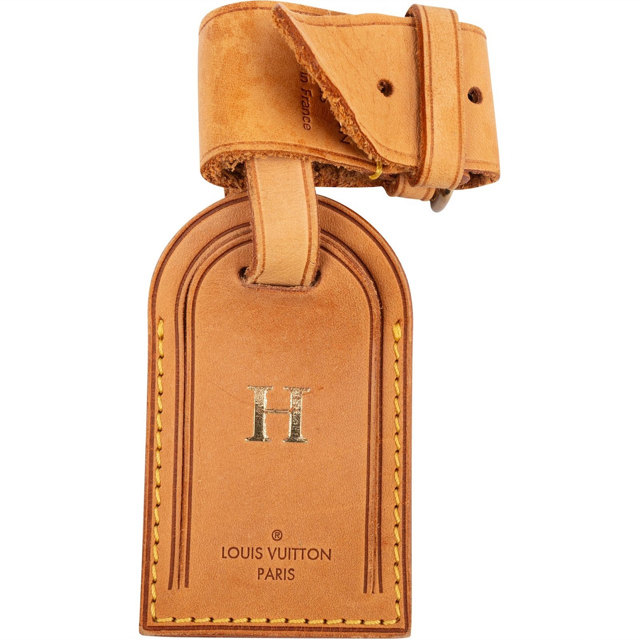 Louis Vuitton Louis Vuitton Vachetta Leather Luggage Tag Set (H) Bruin