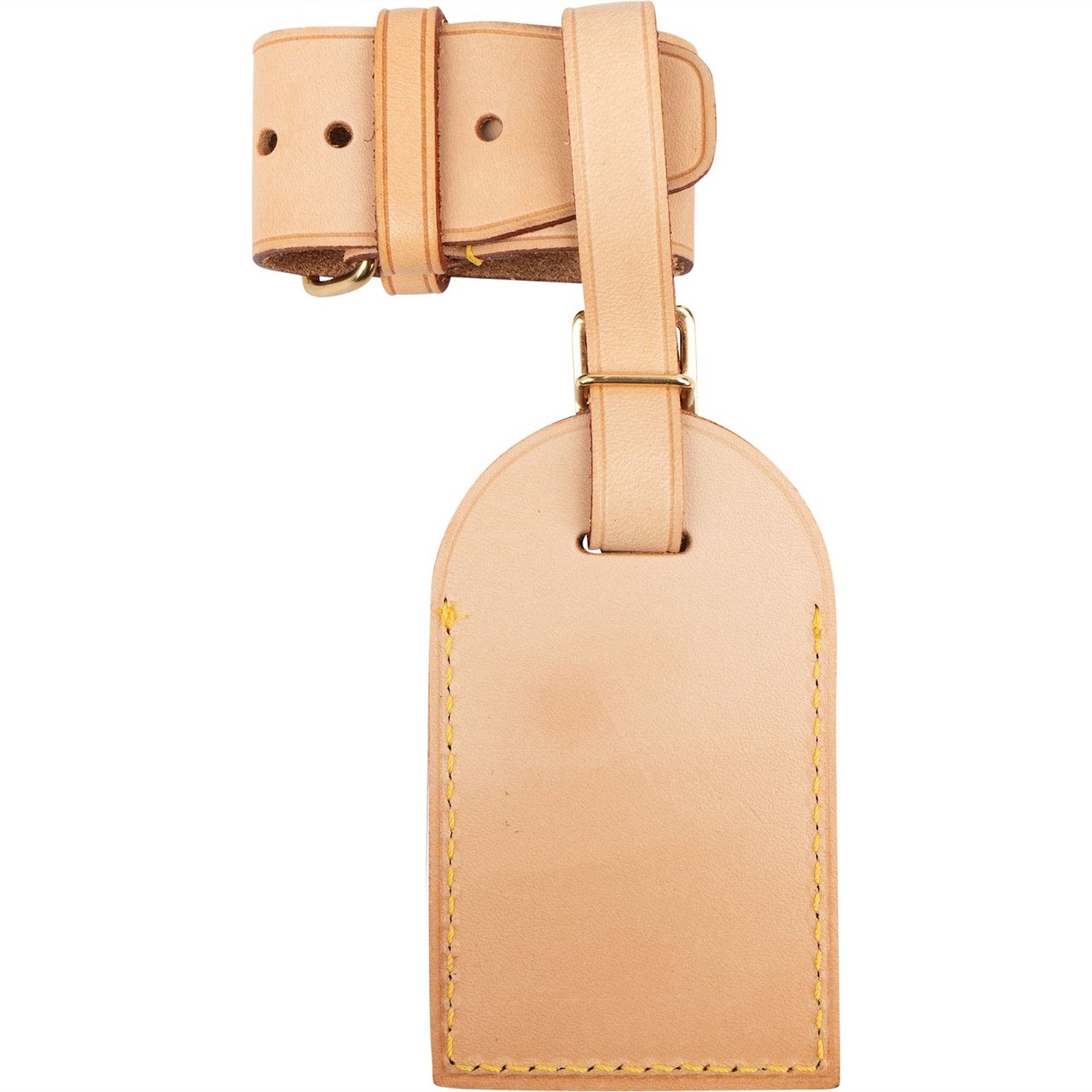 Louis Vuitton Louis Vuitton Vachetta Leather Luggage Tag Set Neutraal
