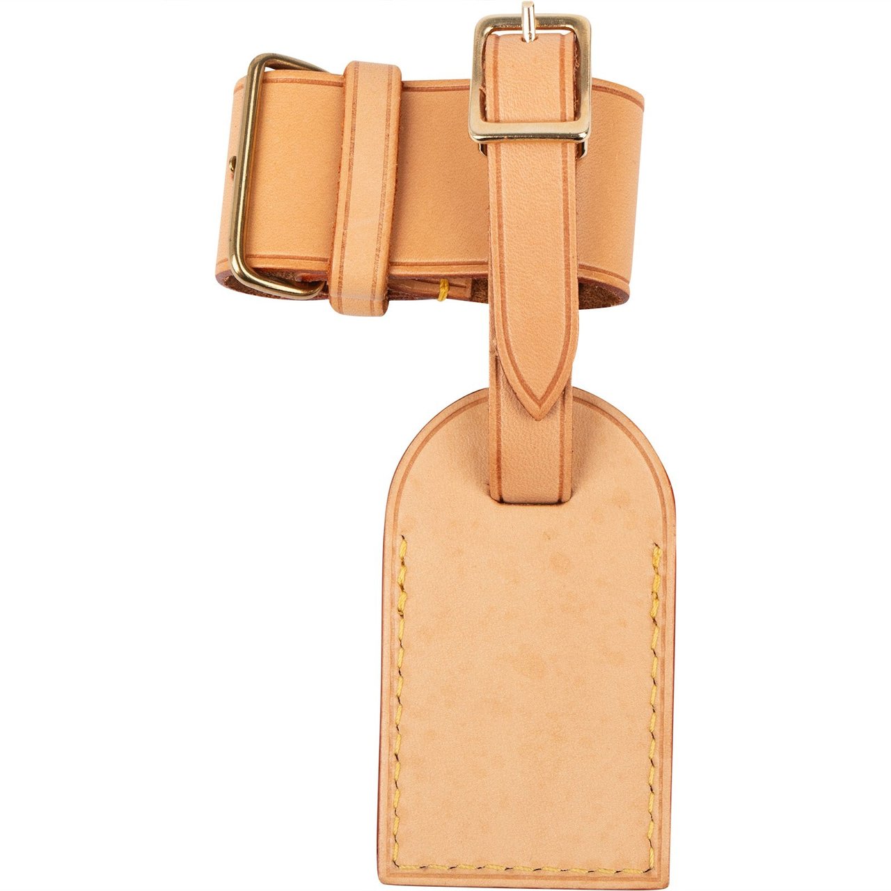 Louis Vuitton Louis Vuitton Vachetta Leather Luggage Tag Set (MAI) Neutraal