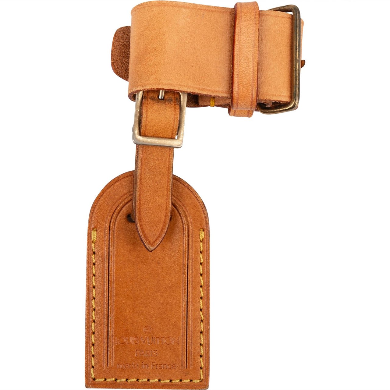 Louis Vuitton Louis Vuitton Vachetta Leather Luggage Tag Set Bruin