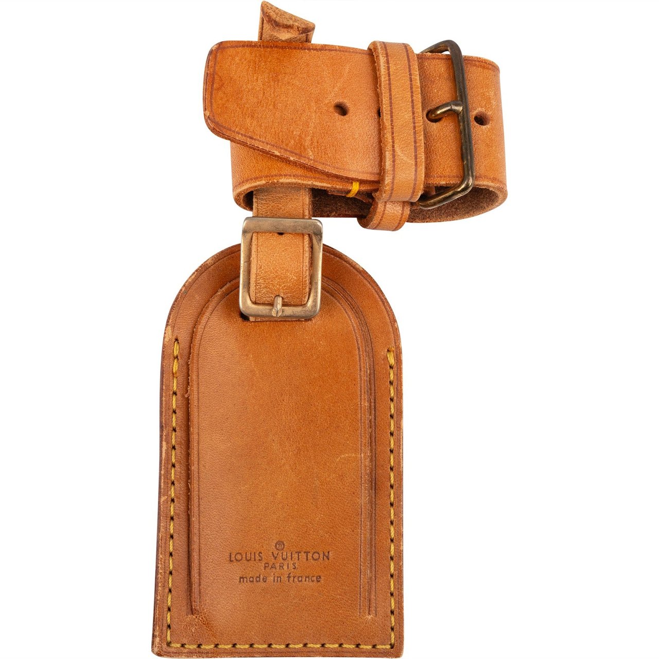 Louis Vuitton Louis Vuitton Vachetta Leather Luggage Tag Set Bruin