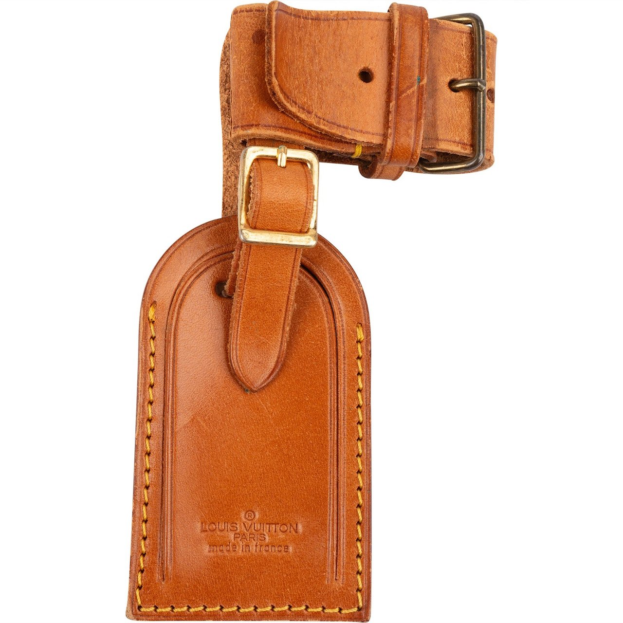 Louis Vuitton Louis Vuitton Vachetta Leather Luggage Tag Set Bruin