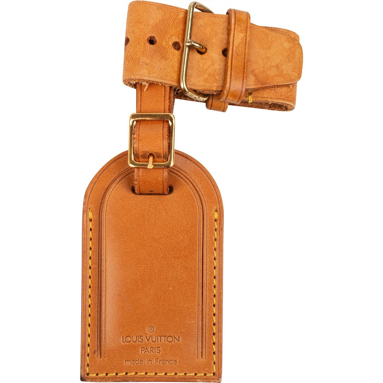 Louis Vuitton Louis Vuitton Vachetta Leather Luggage Tag Set Bruin
