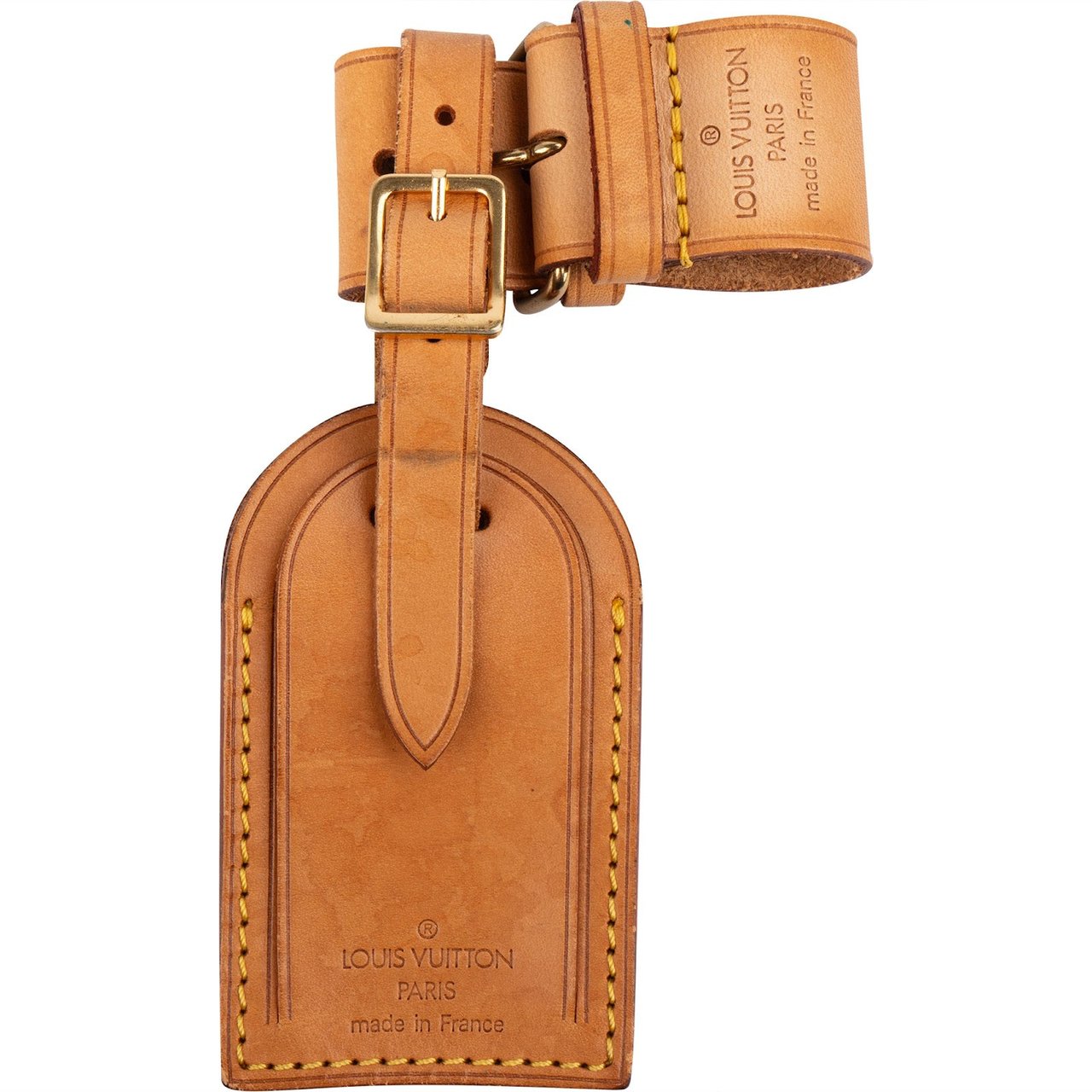 Louis Vuitton Louis Vuitton Vachetta Leather Luggage Tag Set Bruin