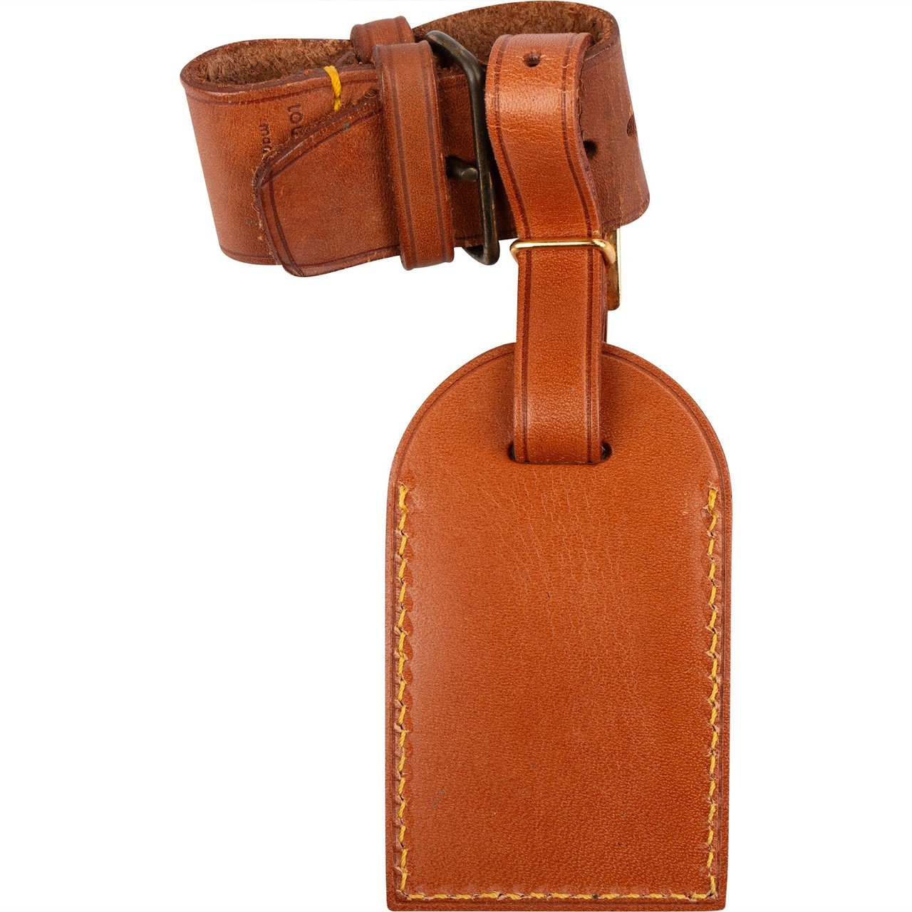 Louis Vuitton Louis Vuitton Brown Leather Luggage Tag Set Bruin