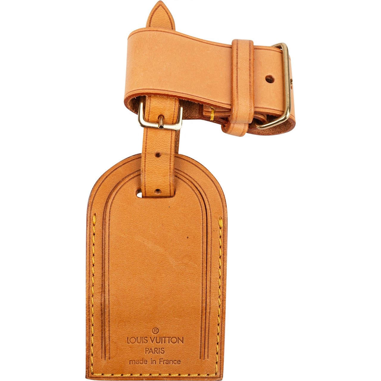 Louis Vuitton Vachetta Leather Luggage Tag Set Bruin