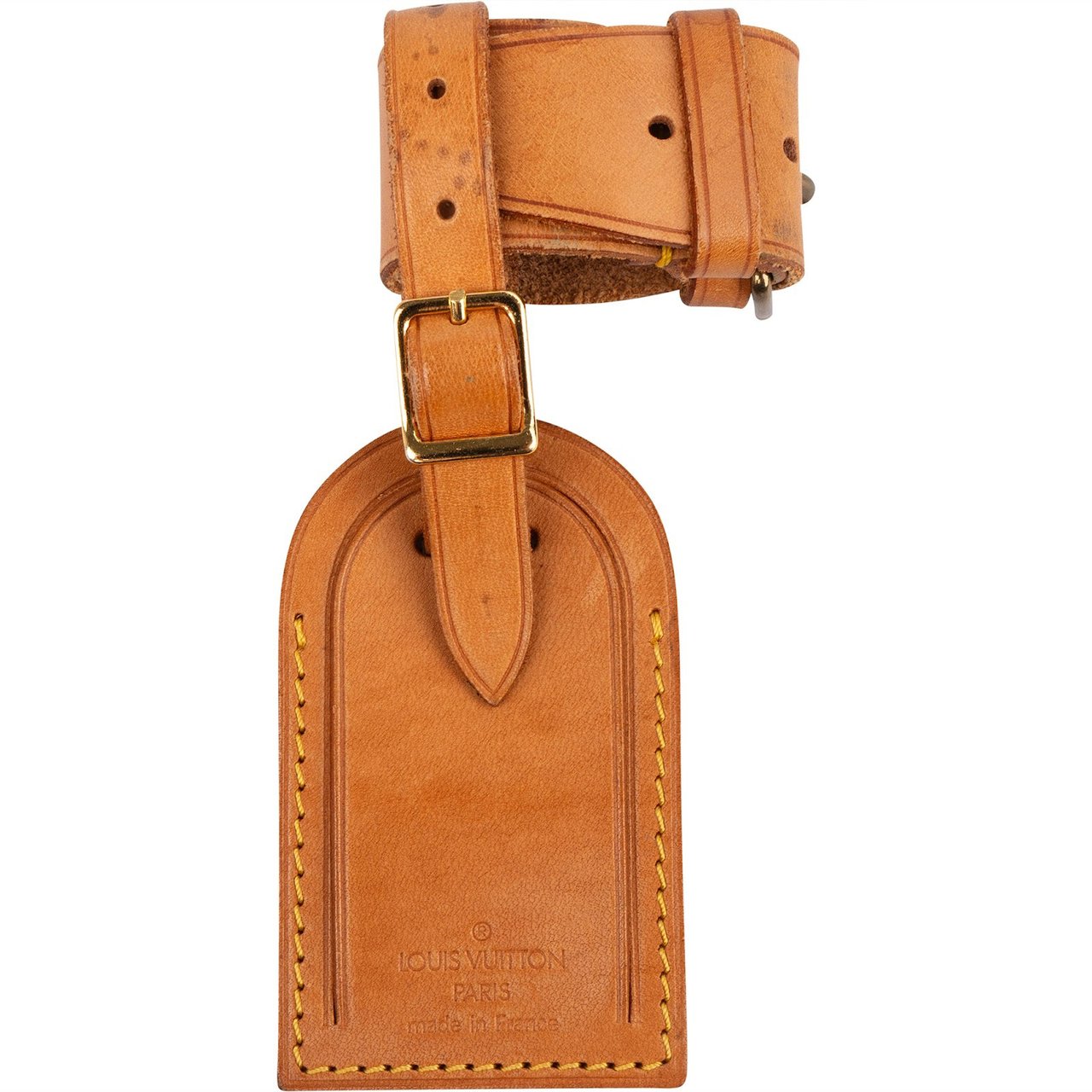 Louis Vuitton Louis Vuitton Vachetta Leather Luggage Tag Set Bruin