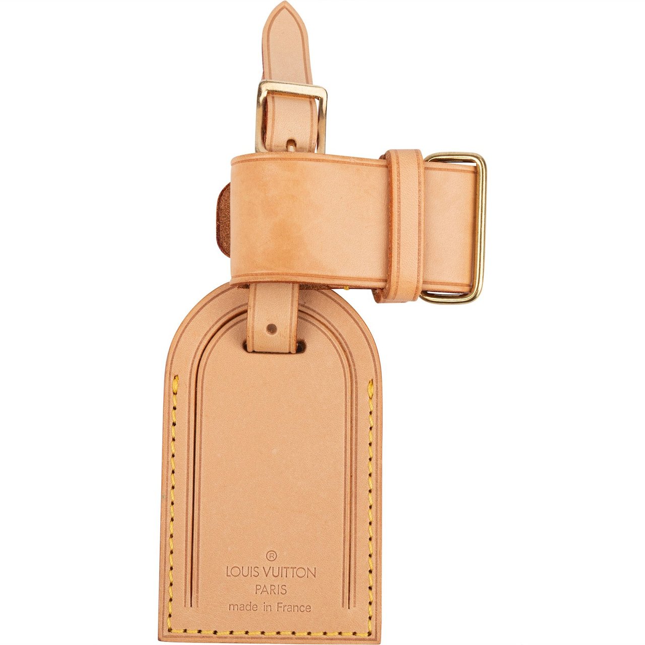 Louis Vuitton Louis Vuitton Vachetta Leather Luggage Tag Set Neutraal