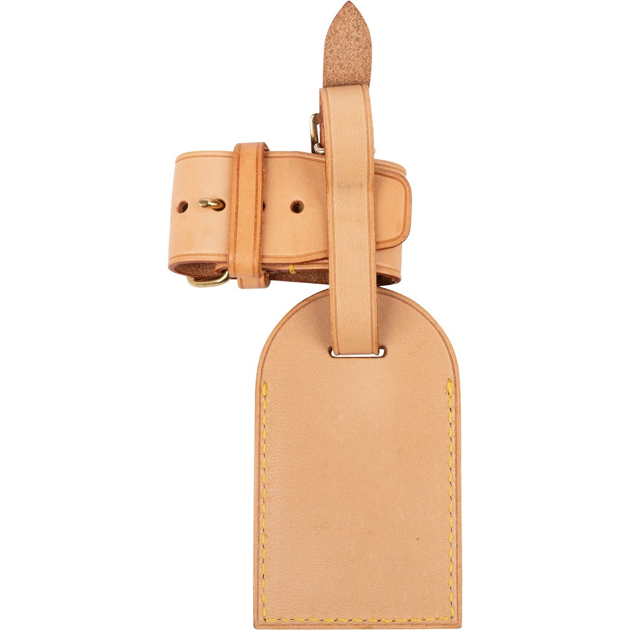 Louis Vuitton Louis Vuitton Vachetta Leather Luggage Tag Set Neutraal