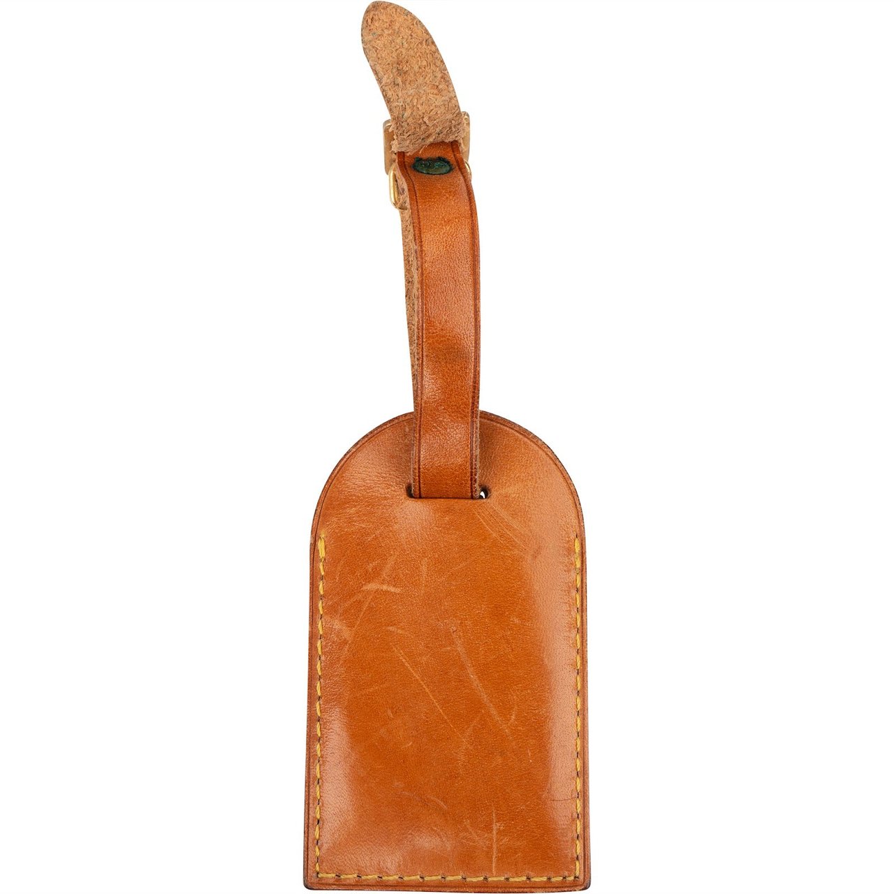 Louis Vuitton Vachetta Leather Luggage Tag Bruin