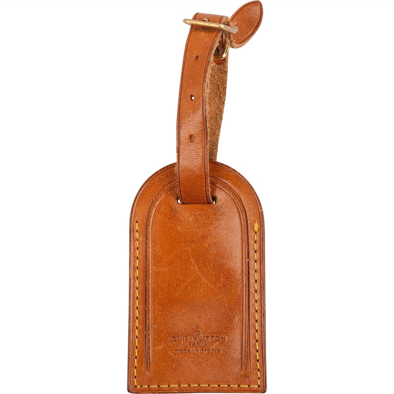 Louis Vuitton Vachetta Leather Luggage Tag Bruin