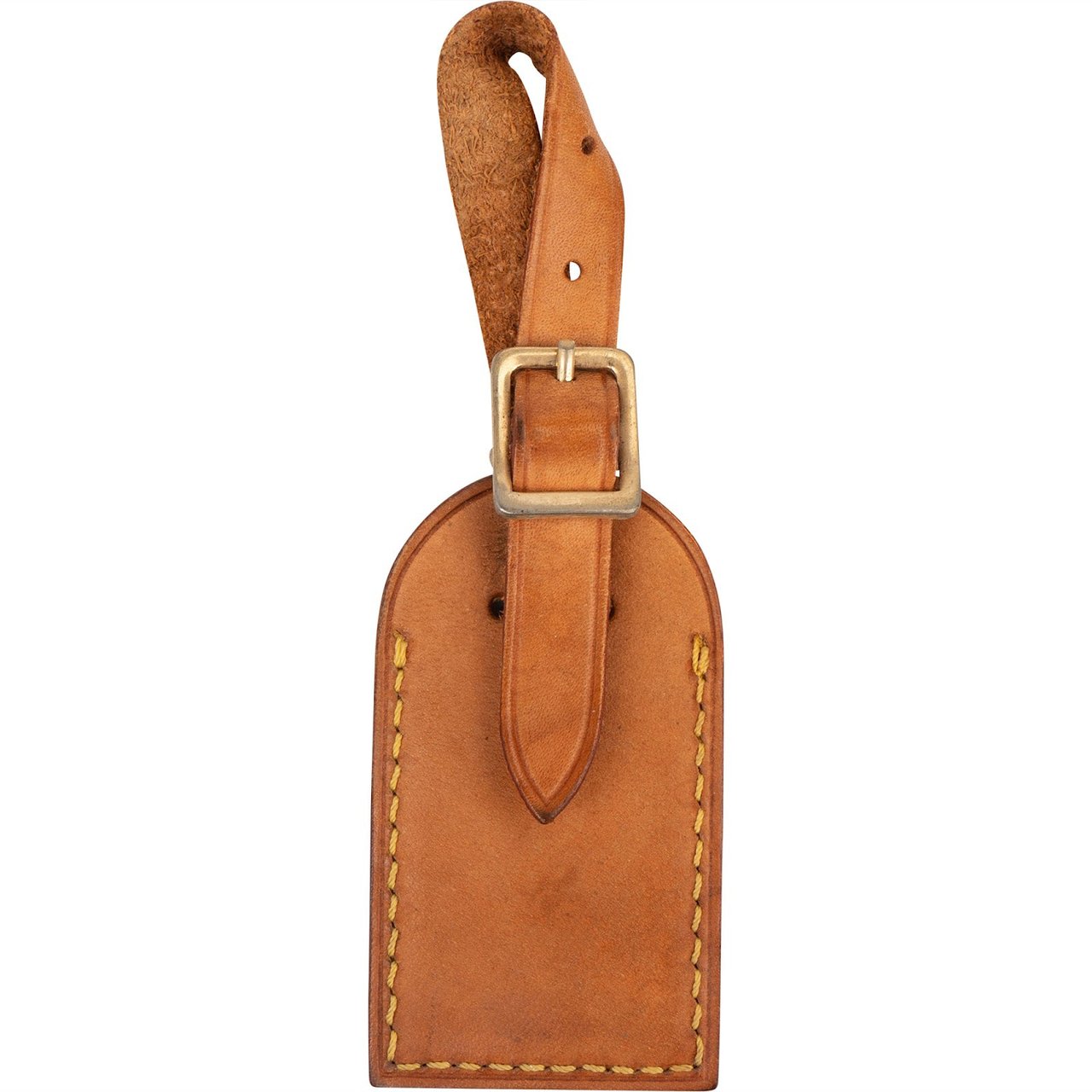 Louis Vuitton Vachetta Leather Luggage Tag Bruin