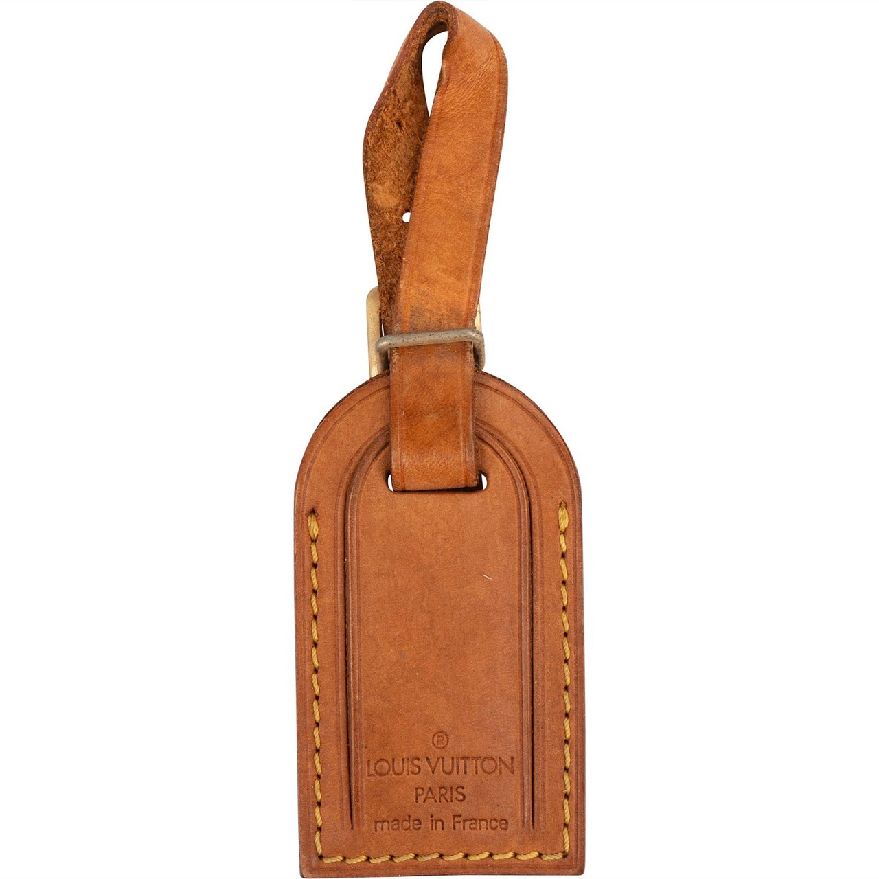 Louis Vuitton Vachetta Leather Luggage Tag Bruin