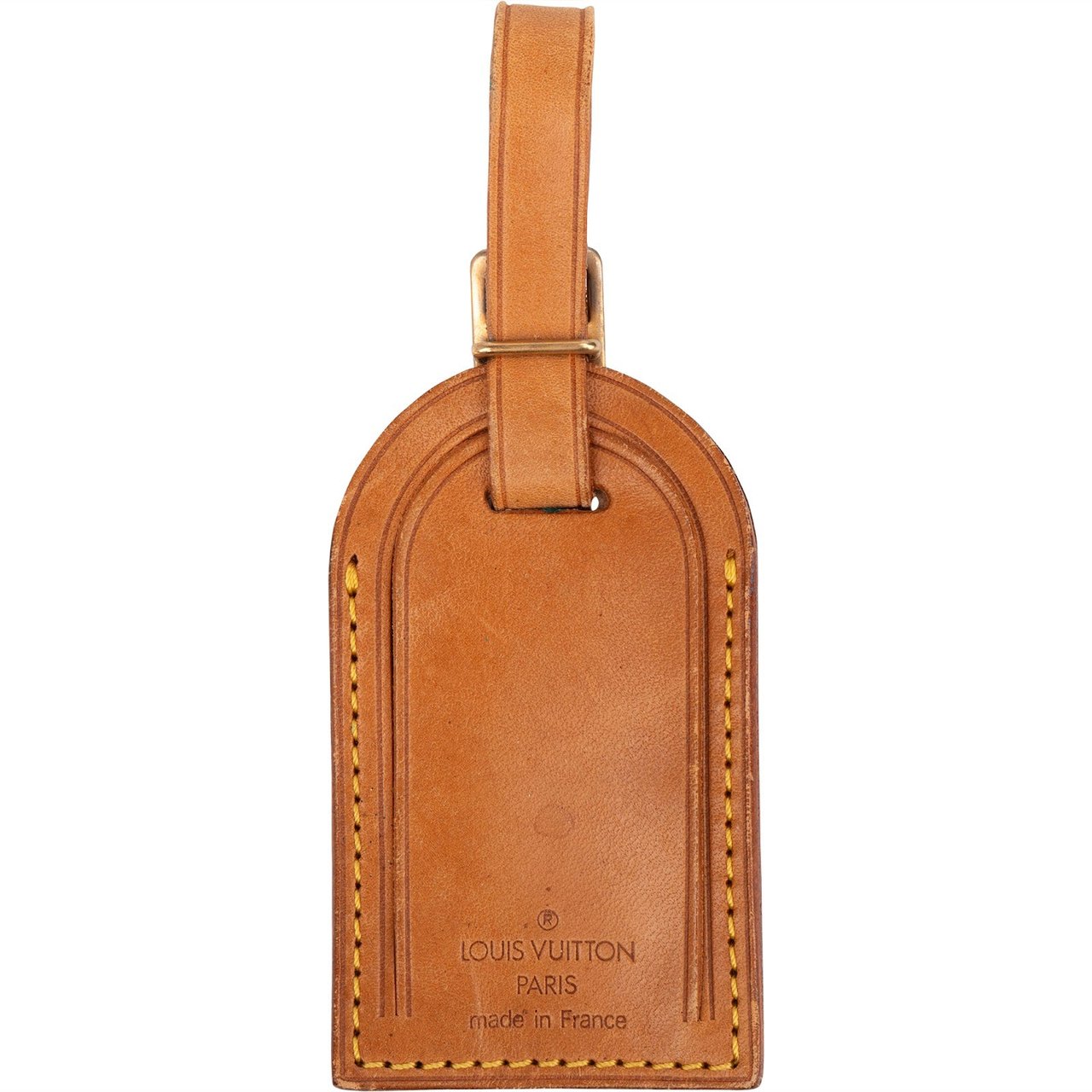 Louis Vuitton Vachetta Leather Luggage Tag Bruin