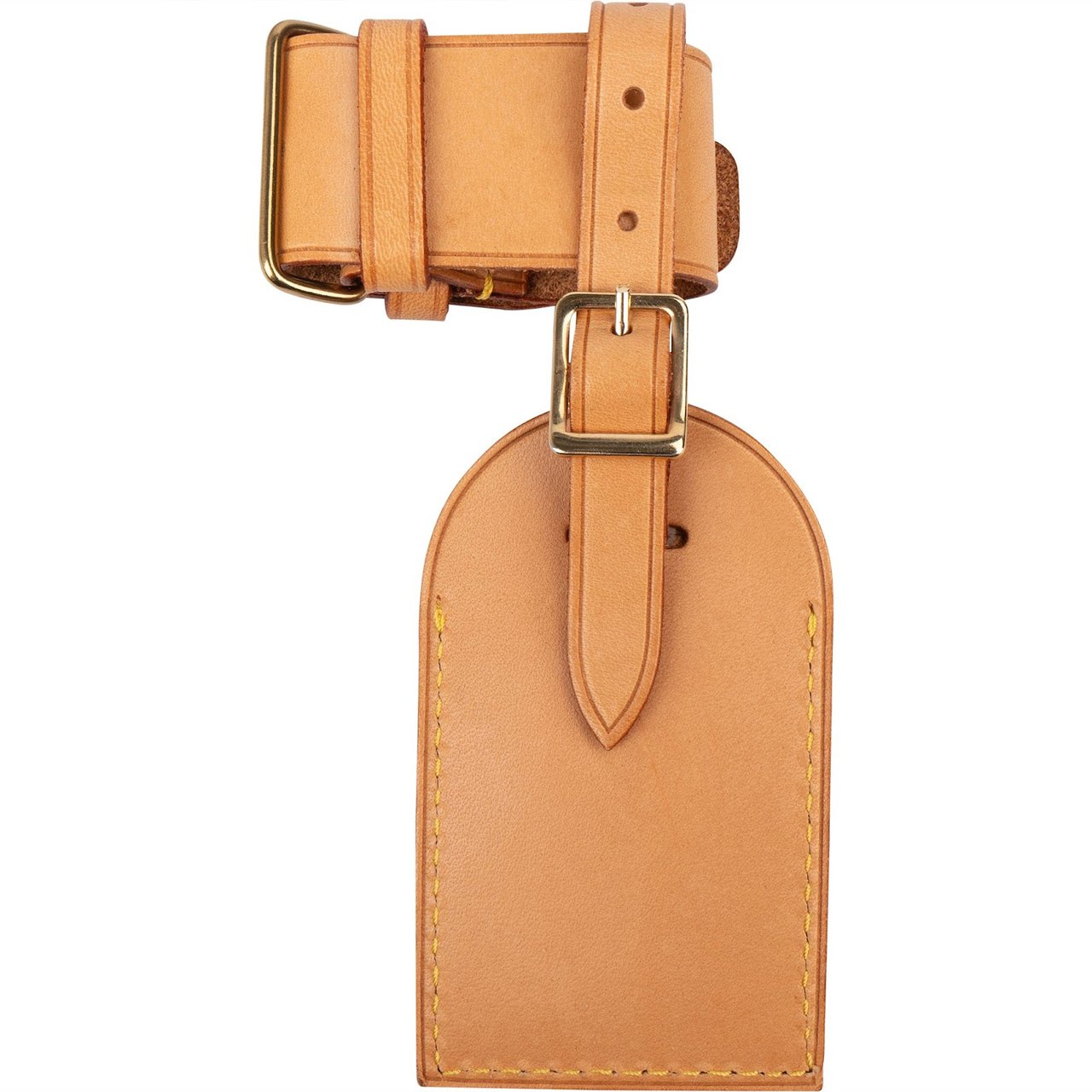 Louis Vuitton Louis Vuitton Vachetta Leather Luggage Tag Set Neutraal
