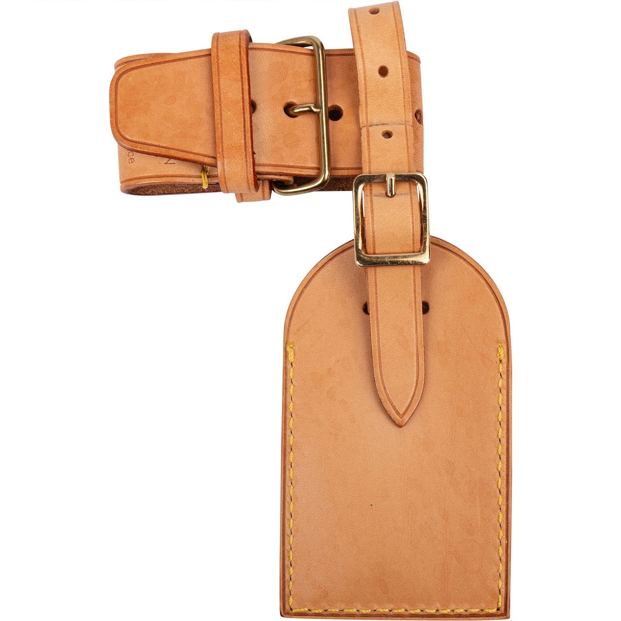 Louis Vuitton Louis Vuitton Vachetta Leather Luggage Tag Set Bruin