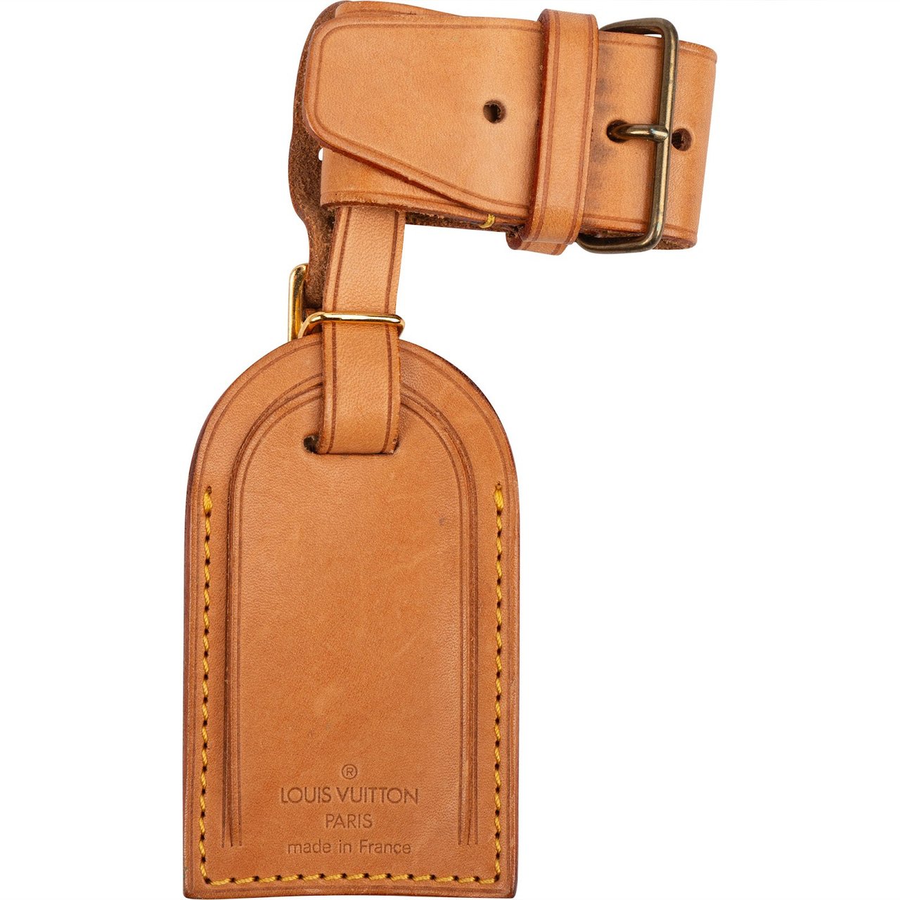 Louis Vuitton Louis Vuitton Vachetta Leather Luggage Tag Set Bruin