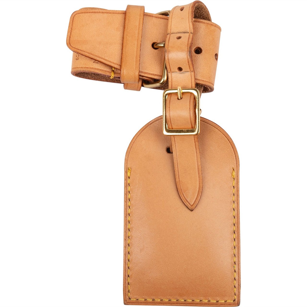 Louis Vuitton Louis Vuitton Vachetta Leather Luggage Tag Set Bruin