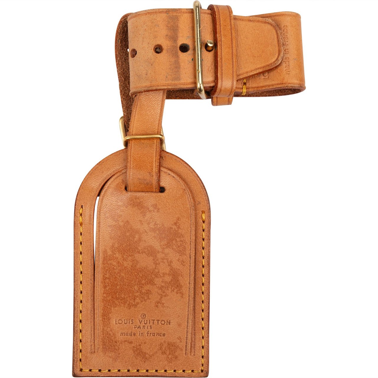 Louis Vuitton Louis Vuitton Vachetta Leather Luggage Tag Set Bruin