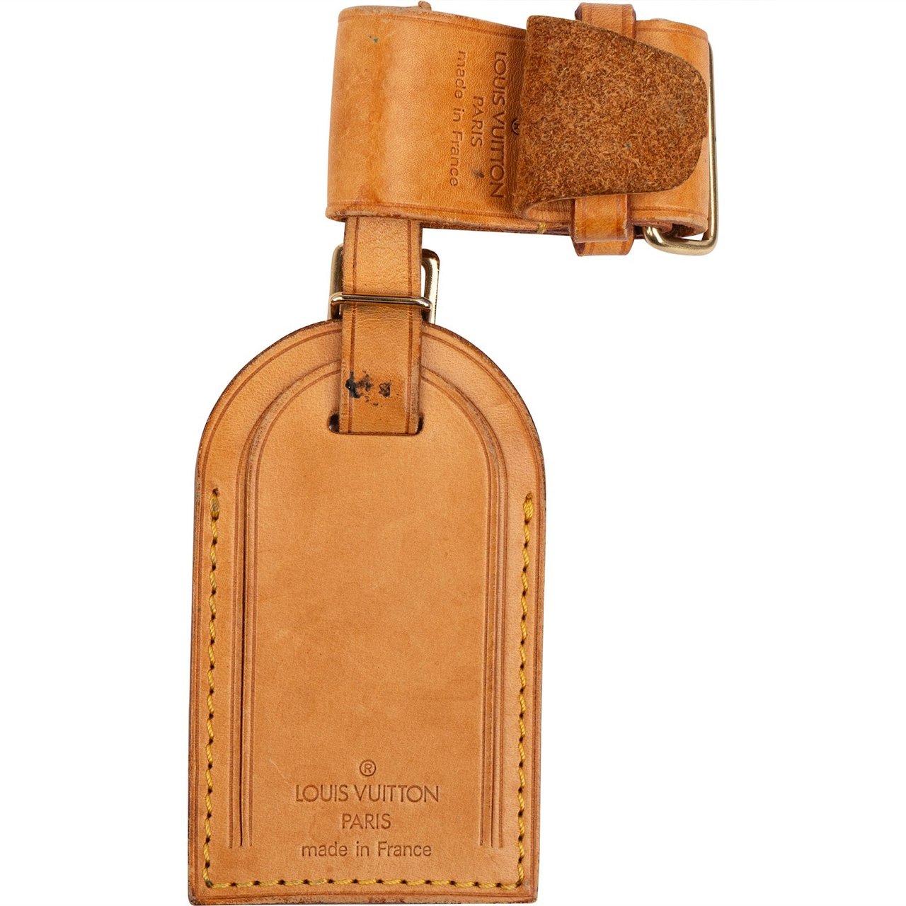Louis Vuitton Louis Vuitton Vachetta Leather Luggage Tag Set Bruin