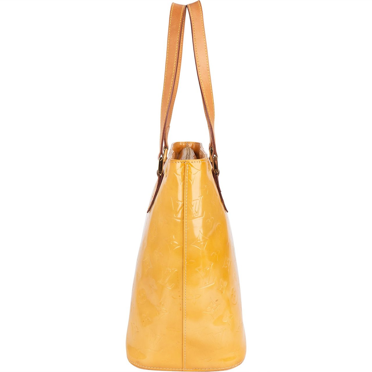 Louis Vuitton Louis Vuitton Monogram Vernis Leather Houston Handbag Geel