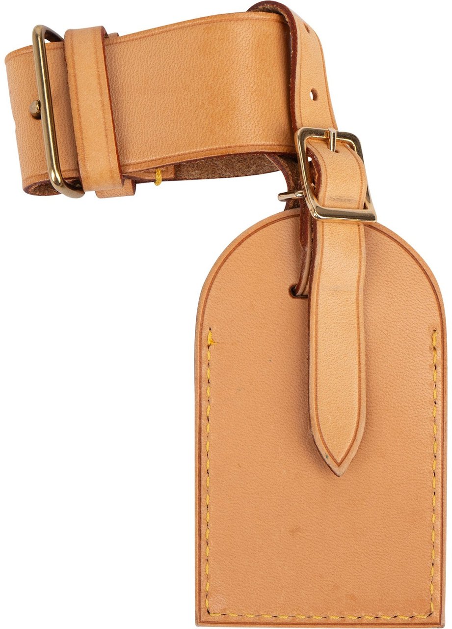Louis Vuitton Louis Vuitton Vachetta Leather Luggage Tag Set Neutraal