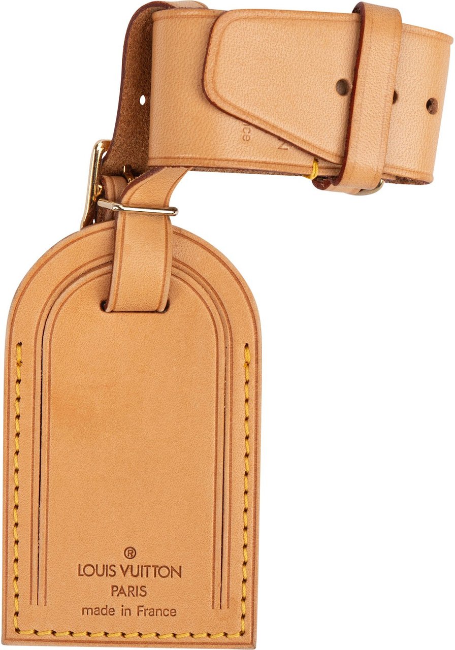 Louis Vuitton Louis Vuitton Vachetta Leather Luggage Tag Set Neutraal