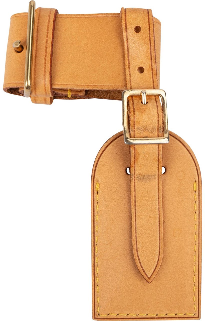 Louis Vuitton Louis Vuitton Vachetta Leather Luggage Tag Set Neutraal