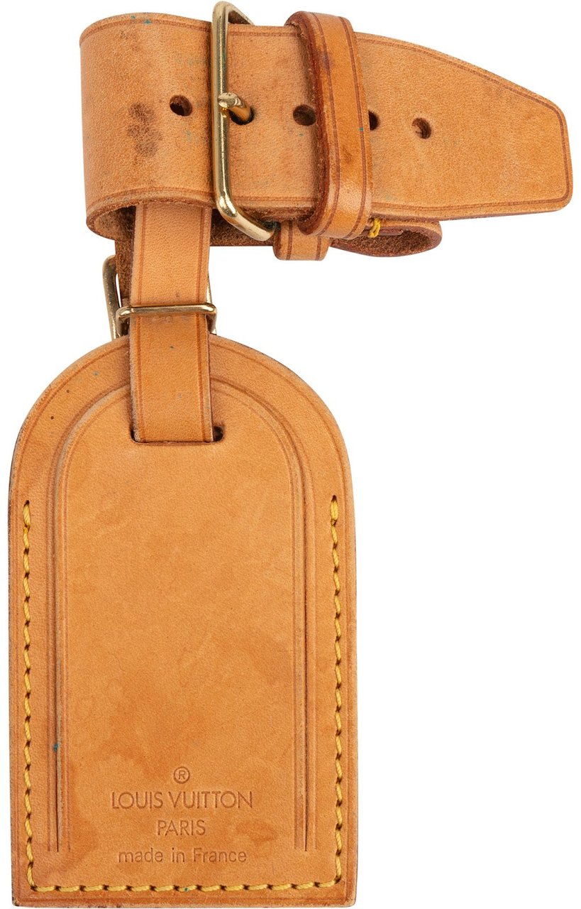 Louis Vuitton Louis Vuitton Vachetta Leather Luggage Tag Set Neutraal