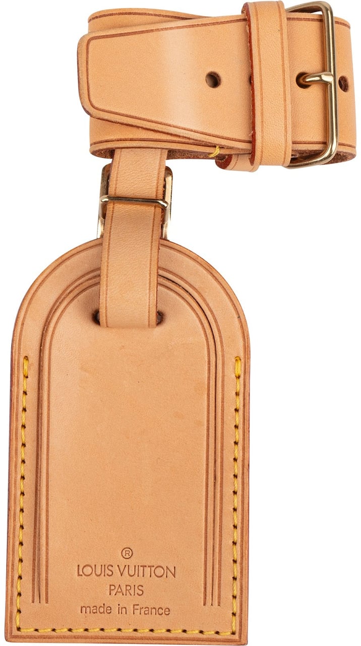 Louis Vuitton Louis Vuitton Vachetta Leather Luggage Tag Set Beige