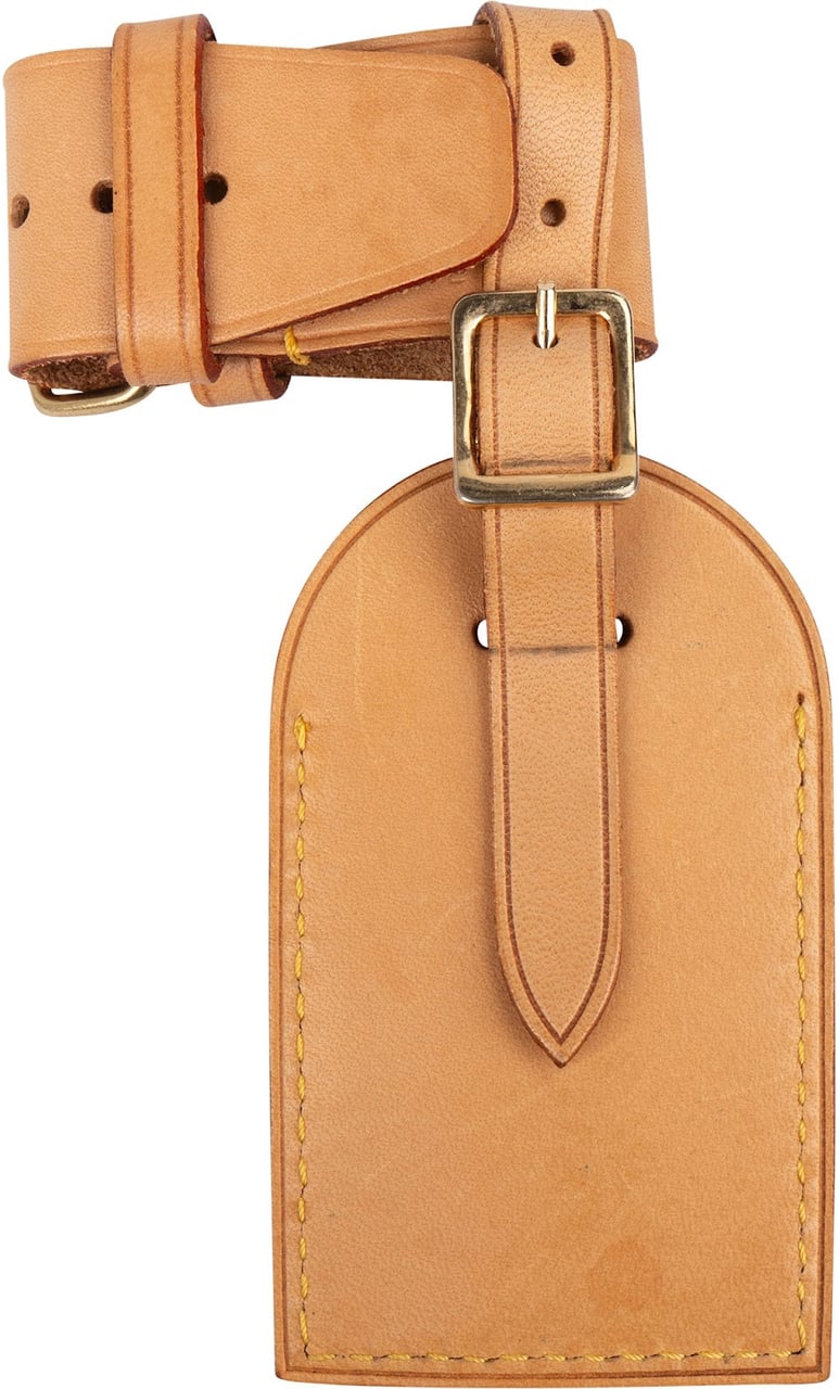 Louis Vuitton Louis Vuitton Vachetta Leather Luggage Tag Set Neutraal