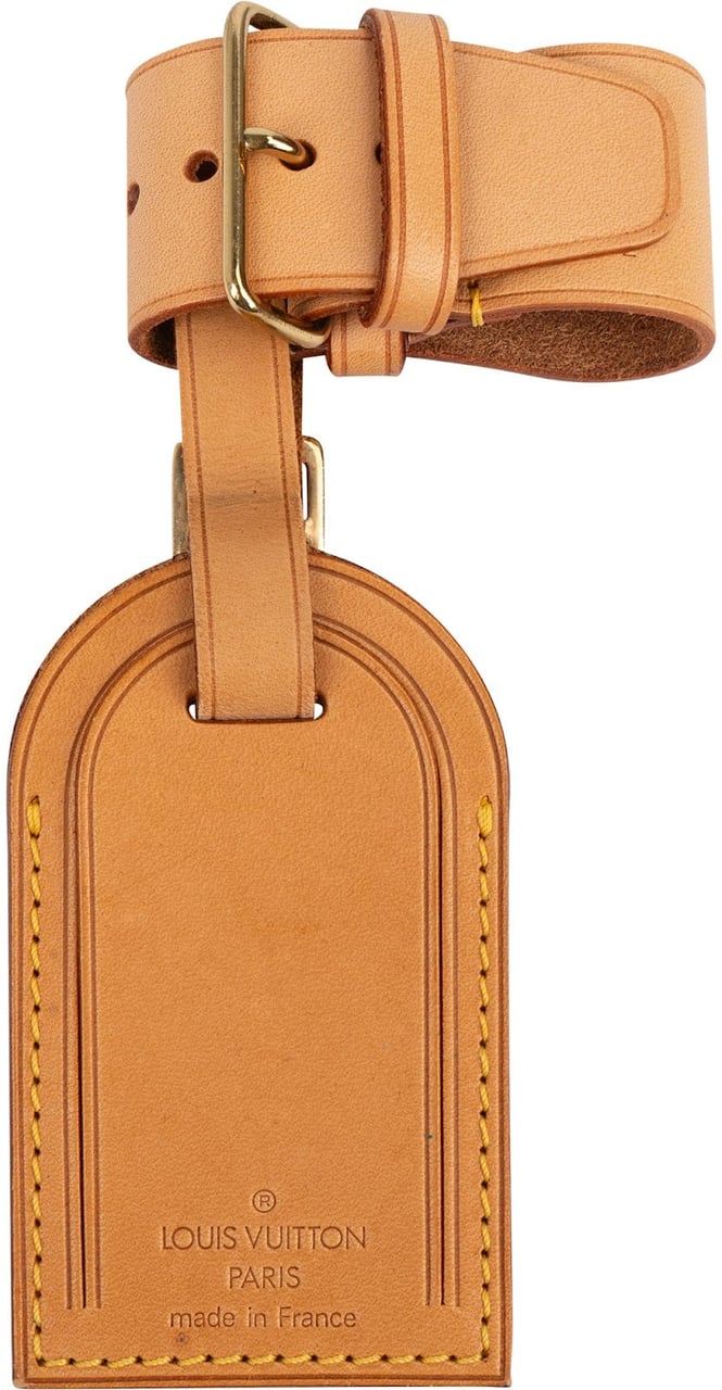Louis Vuitton Louis Vuitton Vachetta Leather Luggage Tag Set Neutraal