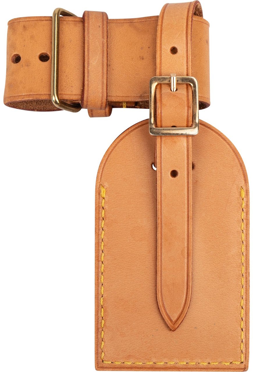 Louis Vuitton Louis Vuitton Vachetta Leather Luggage Tag Set Bruin
