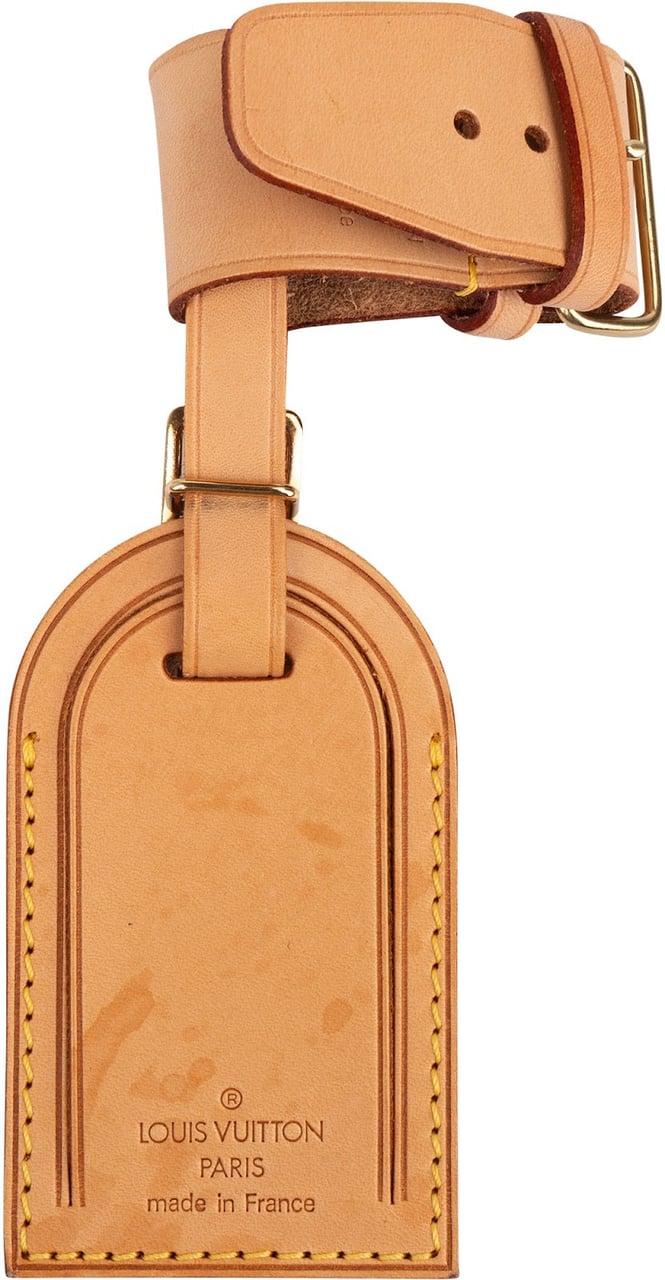 Louis Vuitton Louis Vuitton Vachetta Leather Luggage Tag Set Neutraal