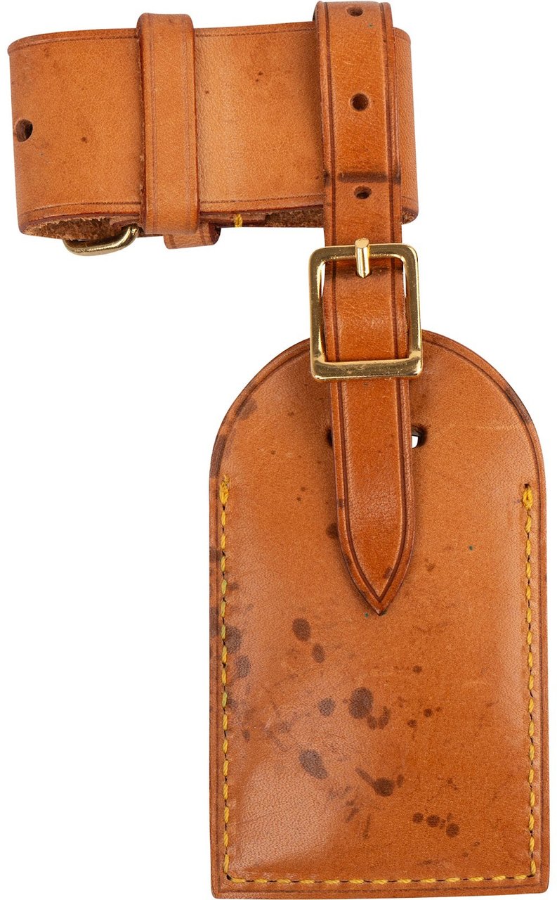 Louis Vuitton Louis Vuitton Vachetta Leather Luggage Tag Set Bruin