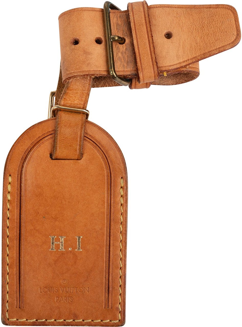 Louis Vuitton Louis Vuitton Vachetta Leather Luggage Tag Set (H.I.) Bruin