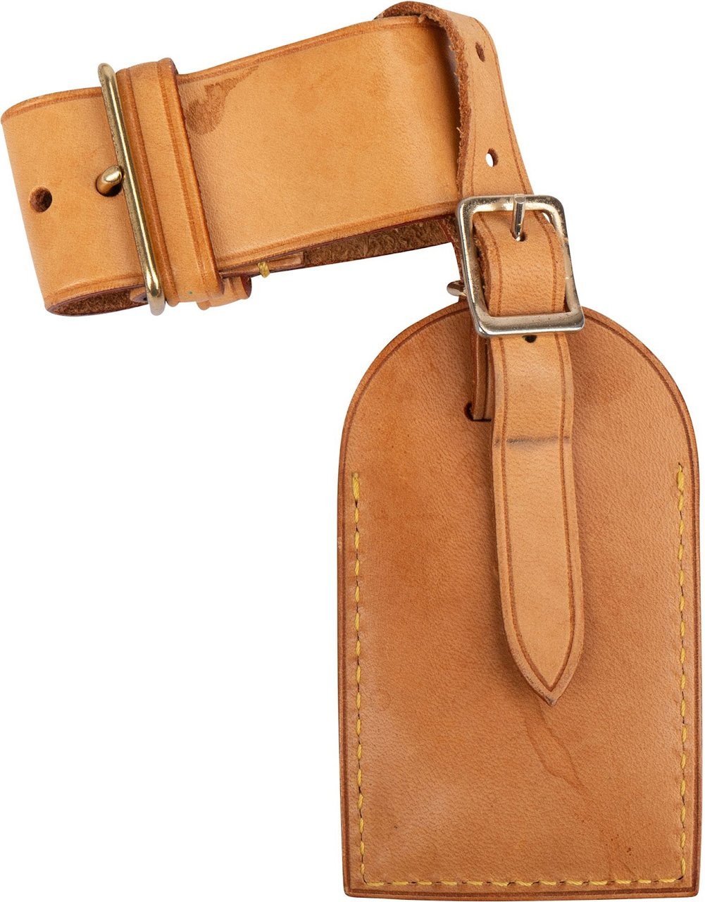Louis Vuitton Louis Vuitton Vachetta Leather Luggage Tag Set Bruin