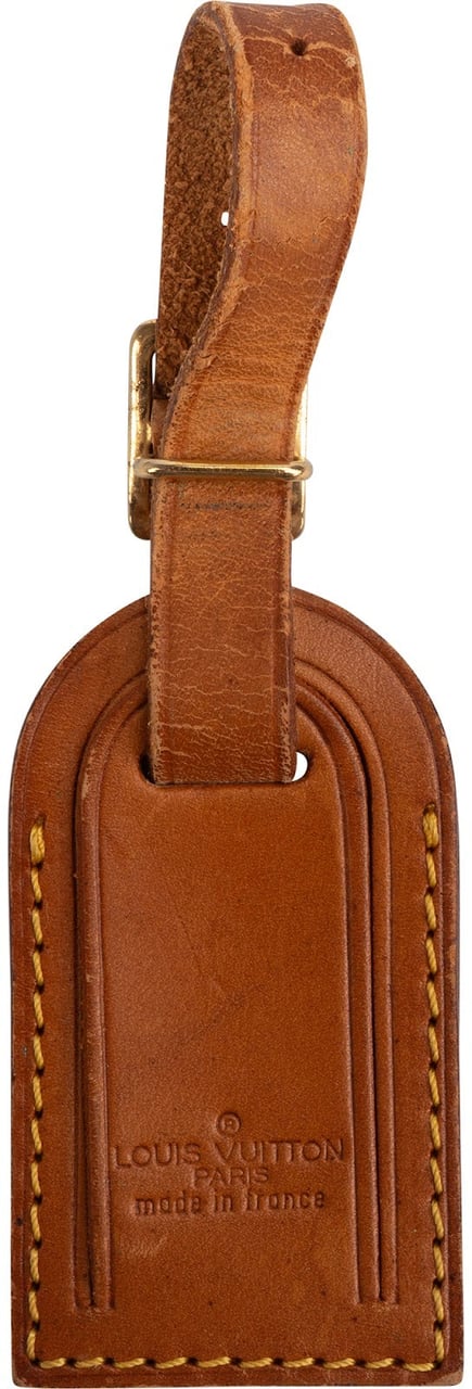 Louis Vuitton Vachetta Leather Luggage Tag Bruin