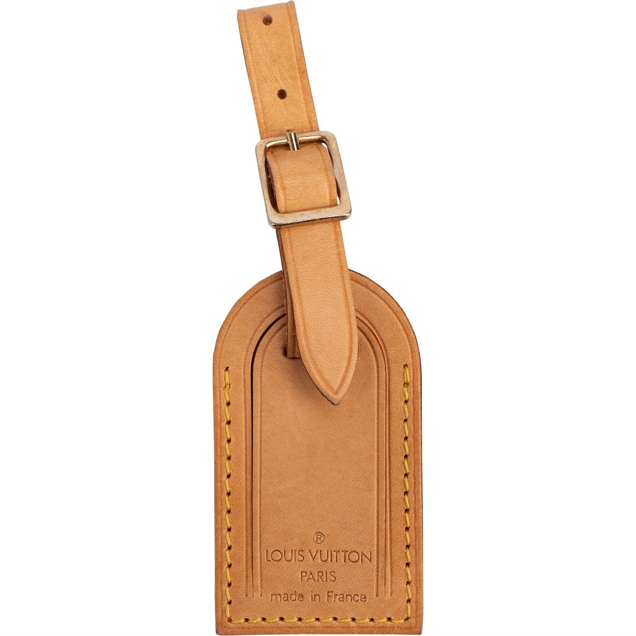 Louis Vuitton Vachetta Leather Luggage Tag Neutraal