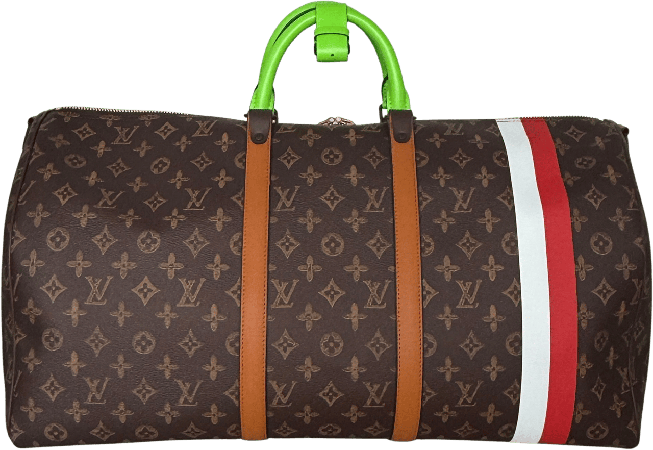 Louis Vuitton Louis Vuitton Keepall Bandoulière 55 Virgil Abloh No. 7 Fullset / ungetragen Bruin