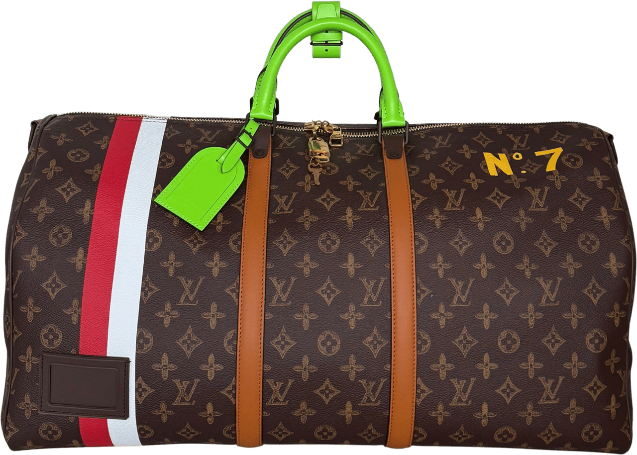 Louis Vuitton Louis Vuitton Keepall Bandoulière 55 Virgil Abloh No. 7 Fullset / ungetragen Bruin