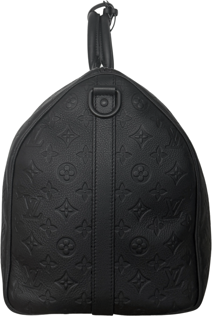 Louis Vuitton Louis Vuitton Keepall 50 mit Schulterriemen M44810 schwarz / neuwertig Zwart