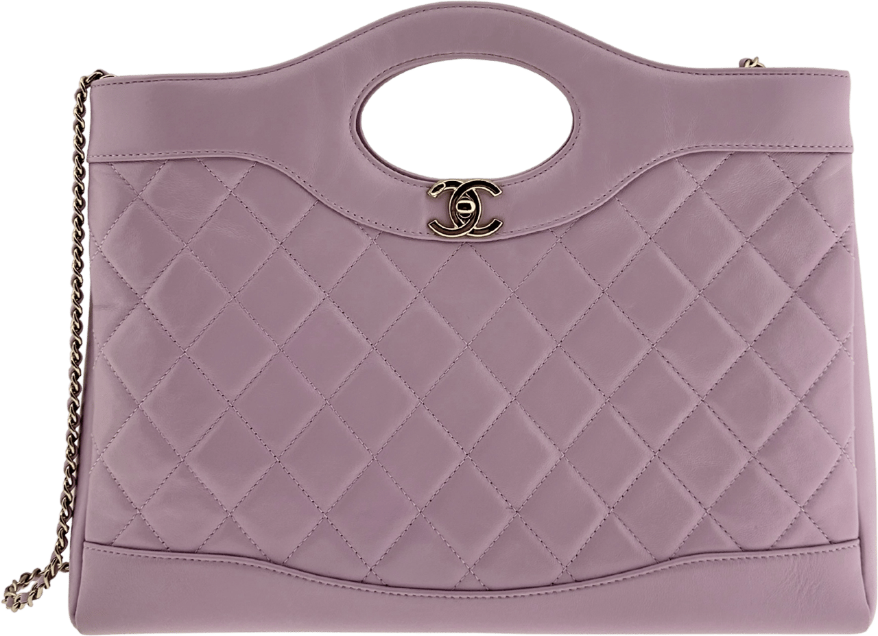 Louis Vuitton Chanel 31 light purple glänzendes Lammleder Shopper / sehr gut Paars