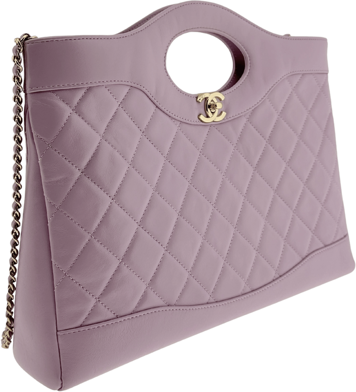 Louis Vuitton Chanel 31 light purple glänzendes Lammleder Shopper / sehr gut Paars